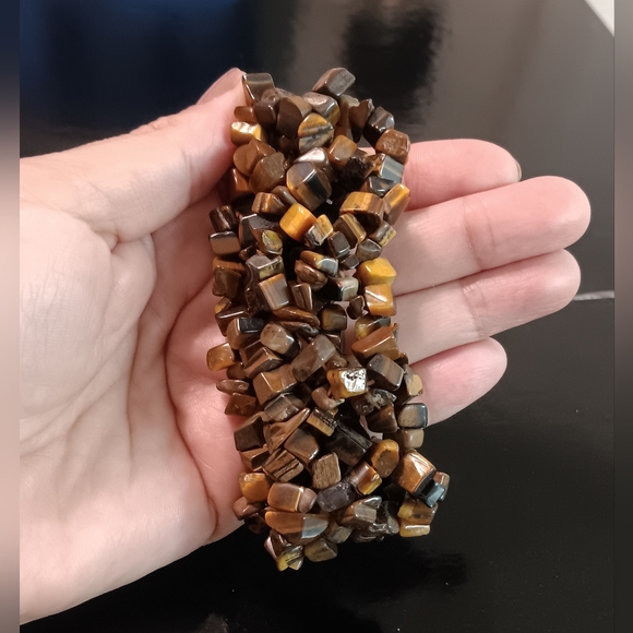 Vintage Tigers Eye Bracelet Lucky Stretch Bracelet - Picture 5 of 9